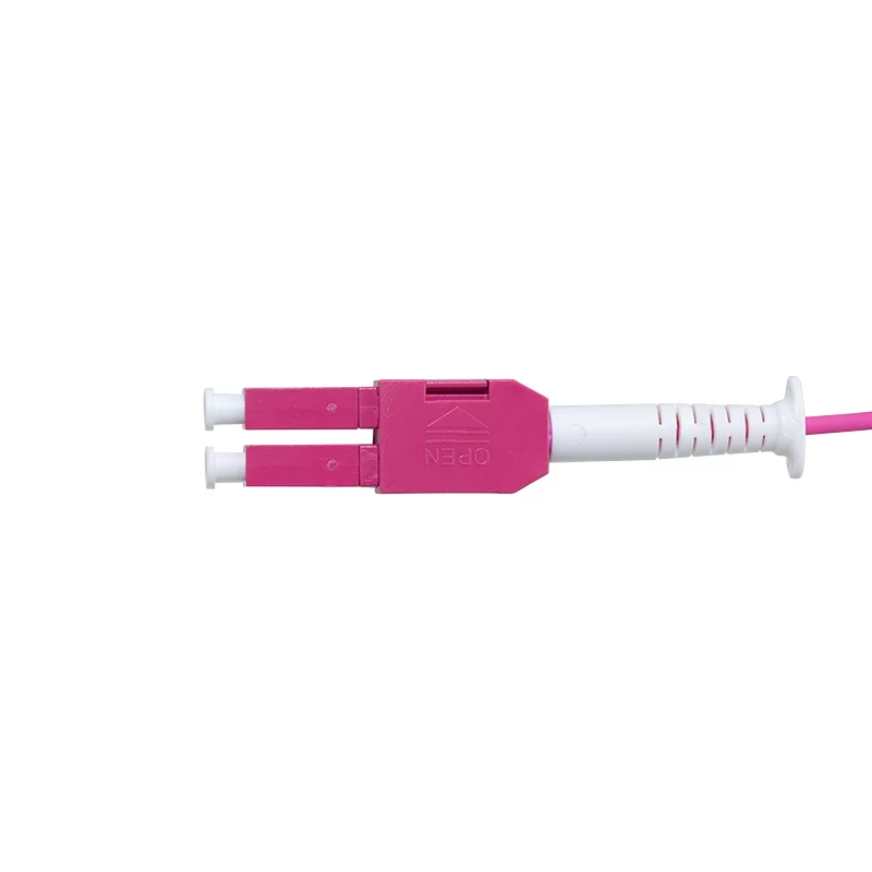 LogiLink Uniboot Push-Pull LC-LC OM4 multimode glasvezel-patchkabel, 1,0 m, LSZH, Heather Violet