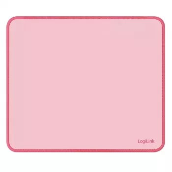 LogiLink muismat 220 x 250 mm roze - stofoppervlak, antislip rubberen basis