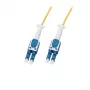 LogiLink Uniboot Push-Pull LC-LC OS2 singlemode glasvezel-patchkabel, 0,5 m, LSZH, geel