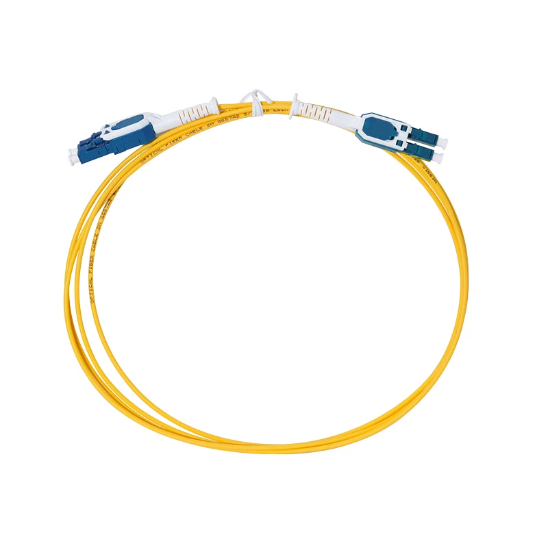 LogiLink Uniboot Push-Pull LC-LC OS2 singlemode glasvezel-patchkabel, 0,5 m, LSZH, geel