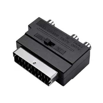 LogiLink SCART naar RCA/S-Video-adapter met schakelaar, zwart