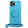 Just Elegance JE PopGrip hoesje voor iPhone 11 Pro 5,8 inch blauw/aqua