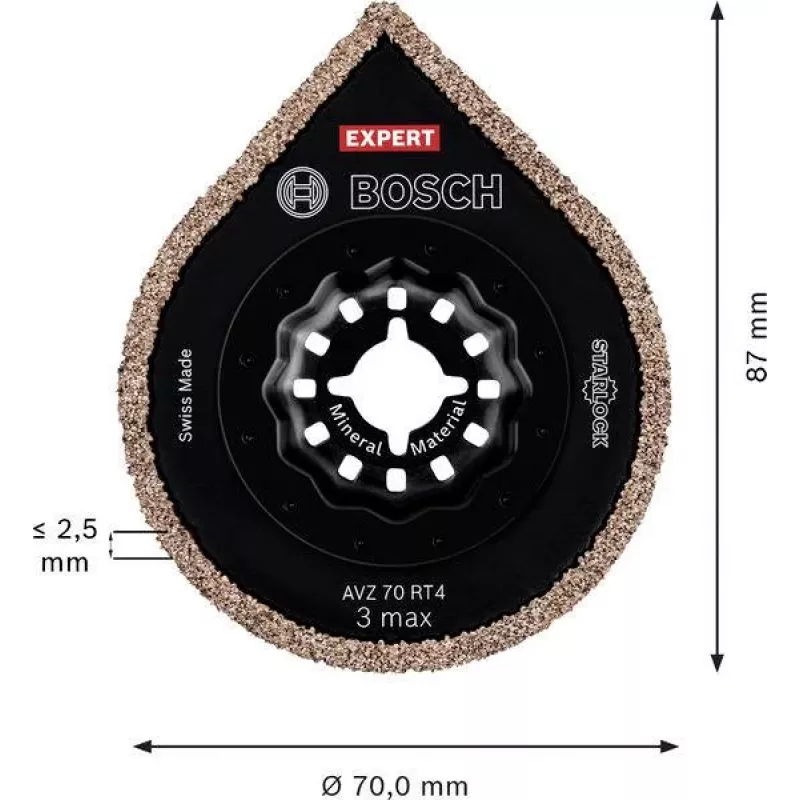 Bosch Expert Carbide-RIFF Starlock segmentzaagblad 85 mm RT3 grof voor het verwijderen van voegmortel