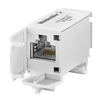 Weidmüller IE-TO-RJ45-C-LP industriële RJ45 veldconfectiestekker, Cat.6A, afgeschermd, IDC zonder gereedschap, zinkdrukgieterij