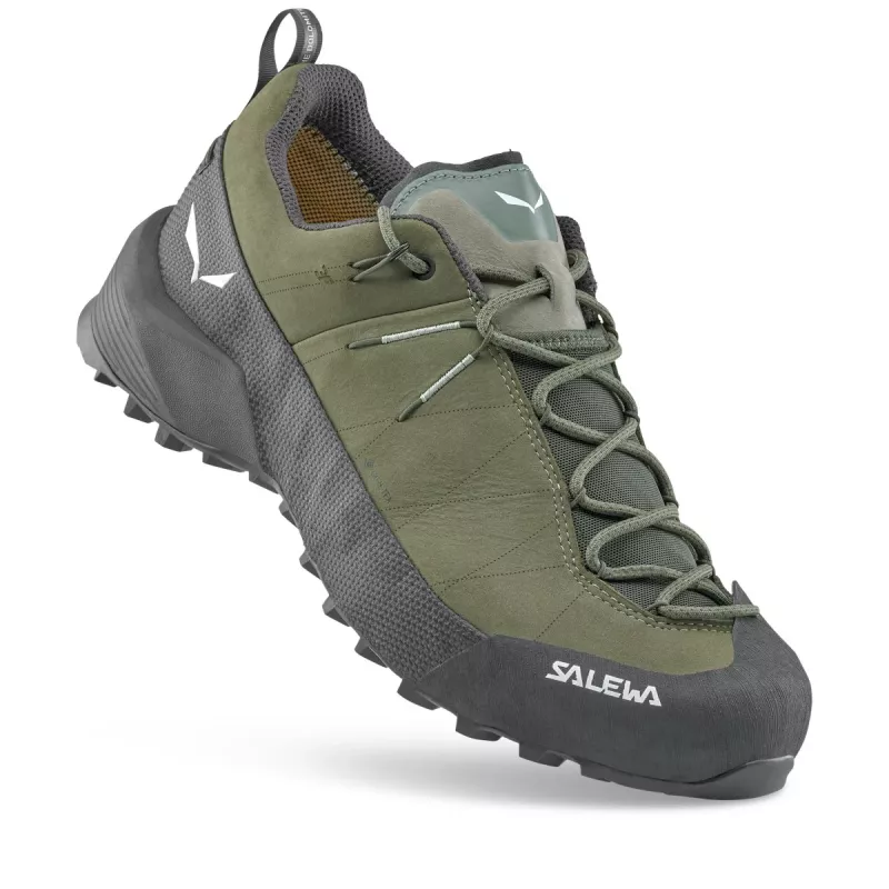 Salewa Wildfire Leather 2 GTX heren-approacheschoen - Faded Green/zwart