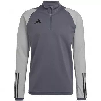adidas Tiro 23 Competition Trainingsshirt Heren Team Grey Four Slim Fit Kwartrits Langarm AEROREADY Gerecycled Polyester HU1316