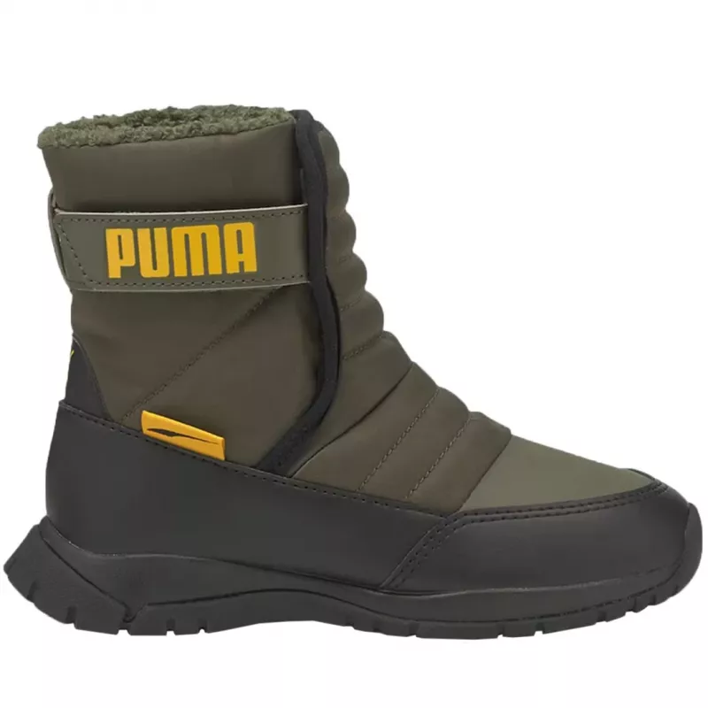 PUMA Nieve WTR AC PS Winterlaarzen voor kinderen Zwart Grijs Wit