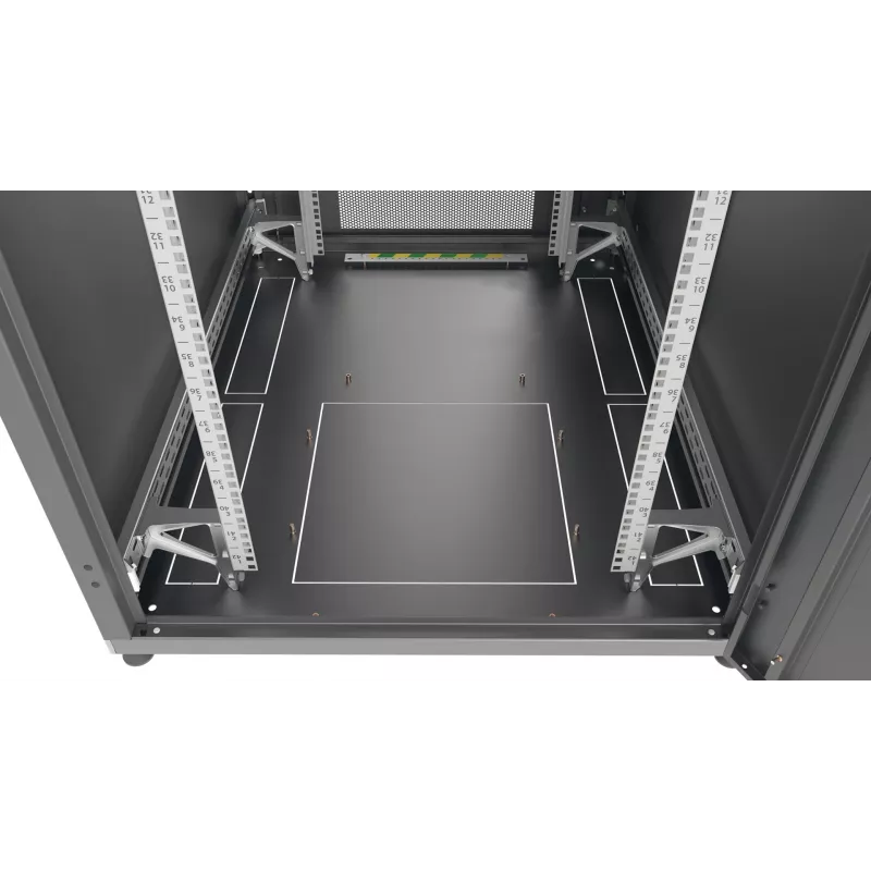 EFB PRO 33U 800x800mm serverkast RAL9005 met geperforeerde voor- en achterdeuren
