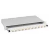 EFB Elektronik BA71533.24 24-poorts E2000/APC single-mode rack-mount fiber splice box, 1U, OS2, met pigtails