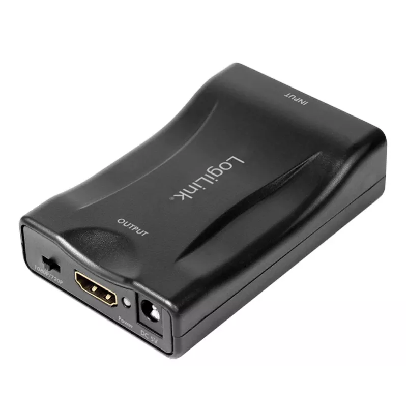 LogiLink CV0160 SCART-naar-HDMI-converter-adapter, 1080p, zwart
