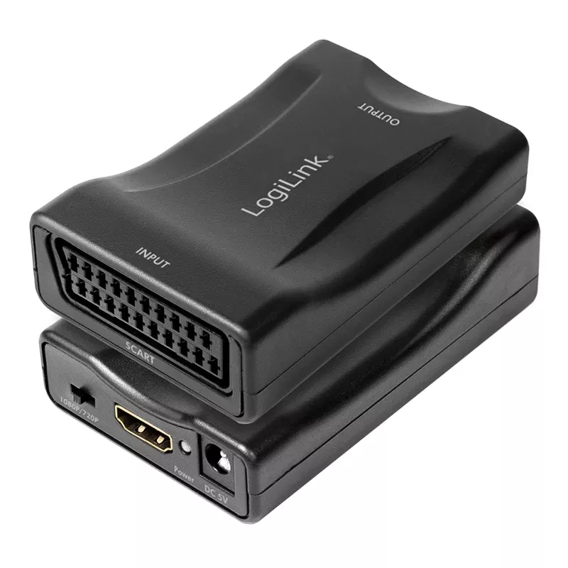 LogiLink CV0160 SCART-naar-HDMI-converter-adapter, 1080p, zwart