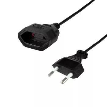 LogiLink verlengkabel CEE 7/16 Eurostekker naar contrastekker 0,2 m zwart