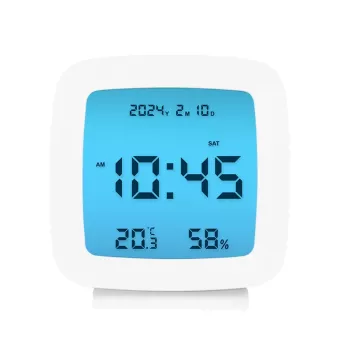 LogiLink digitale wekker, tv-vorm, wit