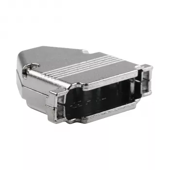 EFB Elektronik 29432.1V2 volledig metalen kap E-GP25G met trekontlasting, D-Sub 25-polig, EMI/RFI-afgeschermd, zinklegering, zilver