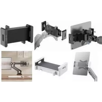 LogiLink BP0204W universele VESA-compatibele tabletklem voor monitorarm, wit