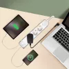 LogiLink LPS287U stekkerdoos met 3 veiligheidsstopcontacten, USB-A & USB-C PD 20W, tuimelschakelaar, 1,5m kabel, wit