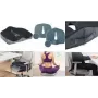 LogiLink orthopedisch zitkussen met memoryschuim voor stuitbeen, zwart