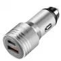 LogiLink USB-autolader, 2 poorten, 20W snelladen, zilver