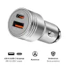 LogiLink USB-autolader, 2 poorten, 20W snelladen, zilver