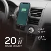 LogiLink USB-autolader, 2 poorten, 20W snelladen, zilver