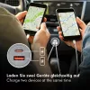 LogiLink USB-autolader, 2 poorten, 20W snelladen, zilver