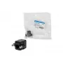 LOGILINK NP0098 RJ45-koppeling met montageflens, 2x RJ45-bus, Cat.5e UTP, zwart