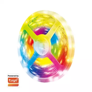LogiLink WiFi Smart RGB meerkleurige lichtstrip, 5m, Tuya-compatibel