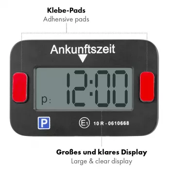 LogiLink elektronische parkeerschijf, KBA-gecertificeerd, zwart