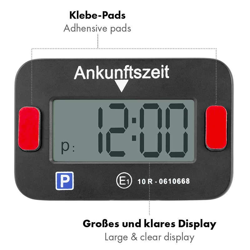 LogiLink elektronische parkeerschijf, KBA-gecertificeerd, zwart