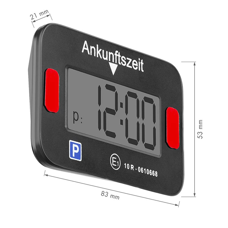 LogiLink elektronische parkeerschijf, KBA-gecertificeerd, zwart
