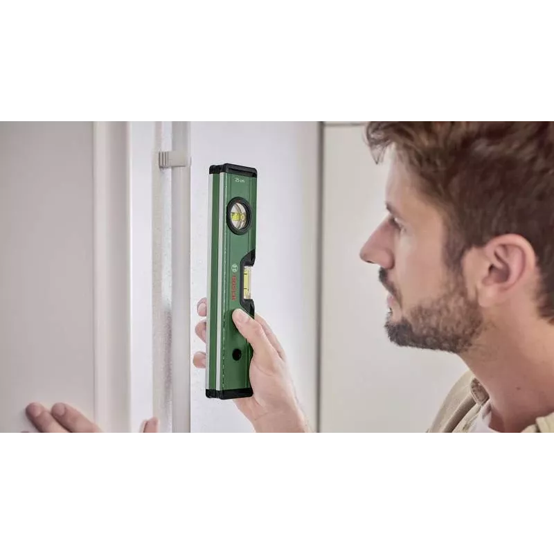 BOSCH DIY waterpas 25 cm groen met V-groef en vlakgefreesde basis