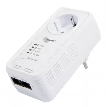 ALLNET ALL3075v4 slimme stekker met Wi-Fi en Ethernet, energiemonitoring, type F Schuko, 16A, 3680W
