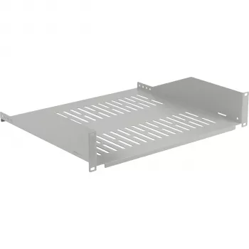 EFB ELEKTRONIK 19 inch 2U vast rek, 400 mm diepte, 22 kg belasting, lichtgrijs RAL 7035