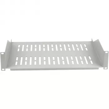 EFB ELEKTRONIK 19 inch 2U vast rek, 400 mm diepte, 22 kg belasting, lichtgrijs RAL 7035