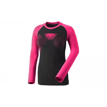 Dynafit Speed Dryarn L/S tee dames langarm baselayer - Pink Glo, maat L