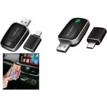 LogiLink BT 5.0 bedraad naar draadloos CarPlay / Android Auto-adapter, dongle-type