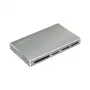 LogiLink USB 3.2 Gen1 5-in-1 kaartlezer, metalen behuizing, zilver
