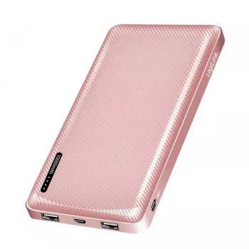 LogiLink mobiele powerbank 10000 mAh LiPo USB-C PD roze