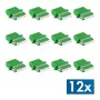 LogiLink LC Quad glasvezel-adapter-set, 12 stuks, groen, met flens, SC duplex breakout