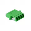 LogiLink LC Quad glasvezel-adapter-set, 12 stuks, groen, met flens, SC duplex breakout