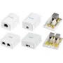 LogiLink Cat.6A afgeschermde opbouwdoos, 1x RJ45, wit RAL 9003, 10G, gereedschapsloos, PoE++
