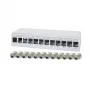 LogiLink NK4093 desktop-patchpaneel Cat.6A, 12 poorten, lichtgrijs (RAL 7035), afgeschermd, schroefloos staal