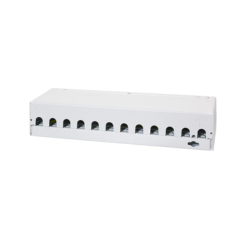 LogiLink NK4093 desktop-patchpaneel Cat.6A, 12 poorten, lichtgrijs (RAL 7035), afgeschermd, schroefloos staal
