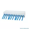 LogiLink NK4093 desktop-patchpaneel Cat.6A, 12 poorten, lichtgrijs (RAL 7035), afgeschermd, schroefloos staal