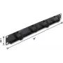 Delock 19 inch 1U kabelmanagement-paneel met 4 klittenbandkabelbinders, zwart