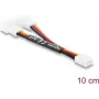 Delock Y-fan kabel 1 x 3-pin bus naar 2 x 3-pin stekker 10 cm
