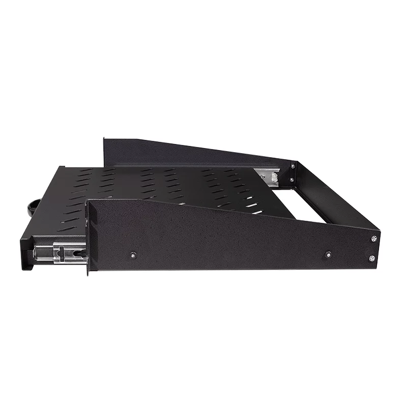 LogiLink 19 inch uitschuifbare consolelade 2U, 350 mm diepte, 30 kg belasting, zwart