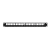 LogiLink modulair 24-poorts Cat.6A keystone patchpaneel, 19 inch/1U, zwart, EconLine