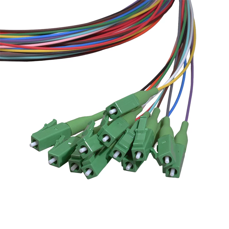 LogiLink fiber pigtail-set 12 x LC/APC OS2 (G657.A1), 2 m, gekleurd, groene stekker