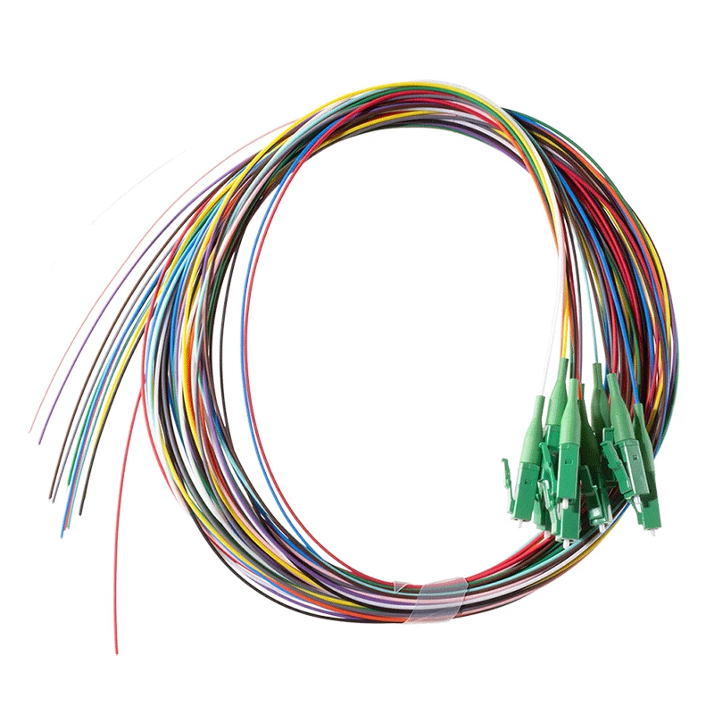 LogiLink fiber pigtail-set 12 x LC/APC OS2 (G657.A1), 2 m, gekleurd, groene stekker